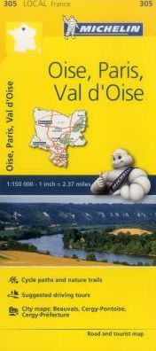 Michelin FRANCE: Oise, Paris, Val d'Oise Map 305