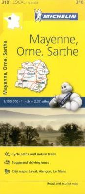 Michelin FRANCE: Mayenne, Orne, Sarthe Map 310