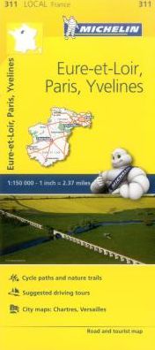 Michelin FRANCE: Eure-et-Loir, Paris, Yvelines Map 311