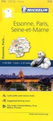Michelin FRANCE: Essone, Paris, Seine-et-Marne Map 312