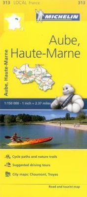 Michelin FRANCE Aube, Haute-Marne Map 313