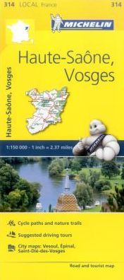 Michelin FRANCE: Haute-Saone, Vosges Map 314