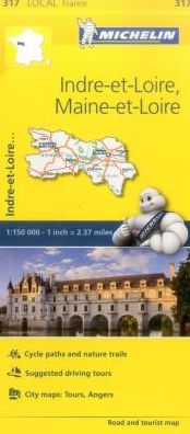Michelin FRANCE: Indre-et-Loire, Maine-et-Loire Map 317