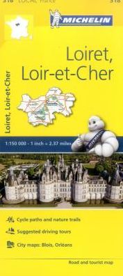 Michelin FRANCE: Loiret, Loir-et-Cher Map 318