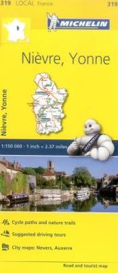Michelin FRANCE: Nievre, Yonne Map 319