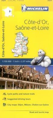 Michelin FRANCE: Cote-d'Or, Saone-et-Loire Map 320