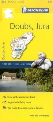 Michelin FRANCE Doubs, Jura Map 321