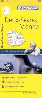 Michelin FRANCE: Deux-Sevres, Vienne Map 322