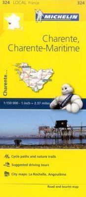Michelin FRANCE Charente, Charente-Maritime Map 324