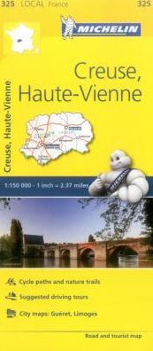 Michelin FRANCE: Creuse, Haute-Vienne Map 325