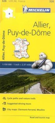 Michelin FRANCE: Allier, Puy-de-Dome Map 326