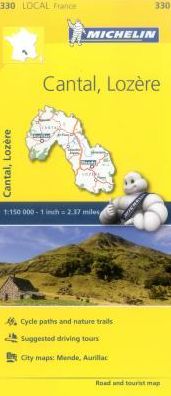 Michelin FRANCE Cantal, Lozere Map 330