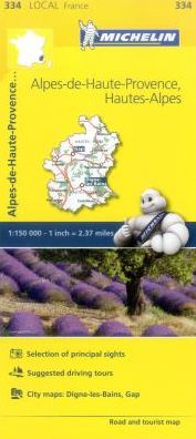 Michelin FRANCE: Alpes-de-Haute-Provence, Hautes-Alpes Map 334