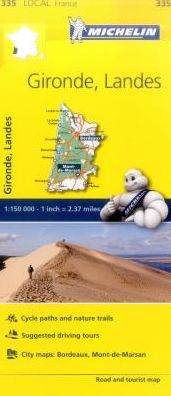 Michelin FRANCE: Gironde, Landes Map 335