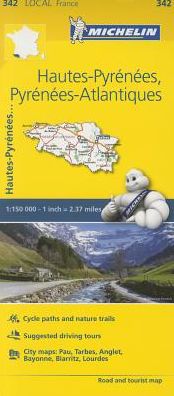 Michelin FRANCE: Hautes-Pyrenees, Pyrenees Atlantiques Map 342