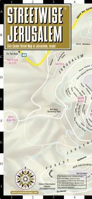 Streetwise Jerusalem Map - Laminated City Center Street Map of Jerusalem, Israel