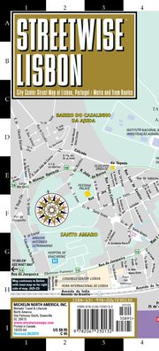 Streetwise Lisbon Map - Laminated City Center Street Map of Lisbon, Portugal