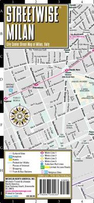 Streetwise Milan Map - Laminated City Center Street Map of Milan, Italy