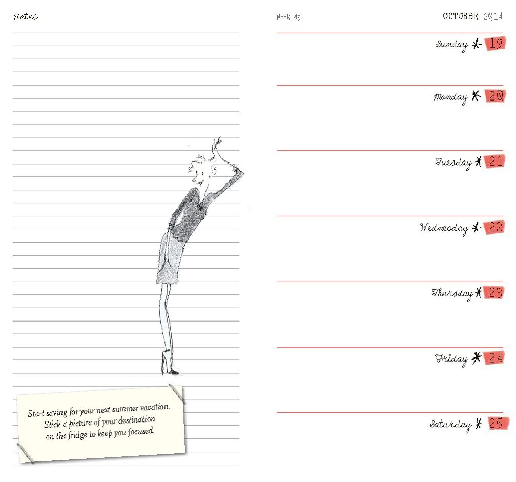 2014 Parisian Chic Weekly Planner