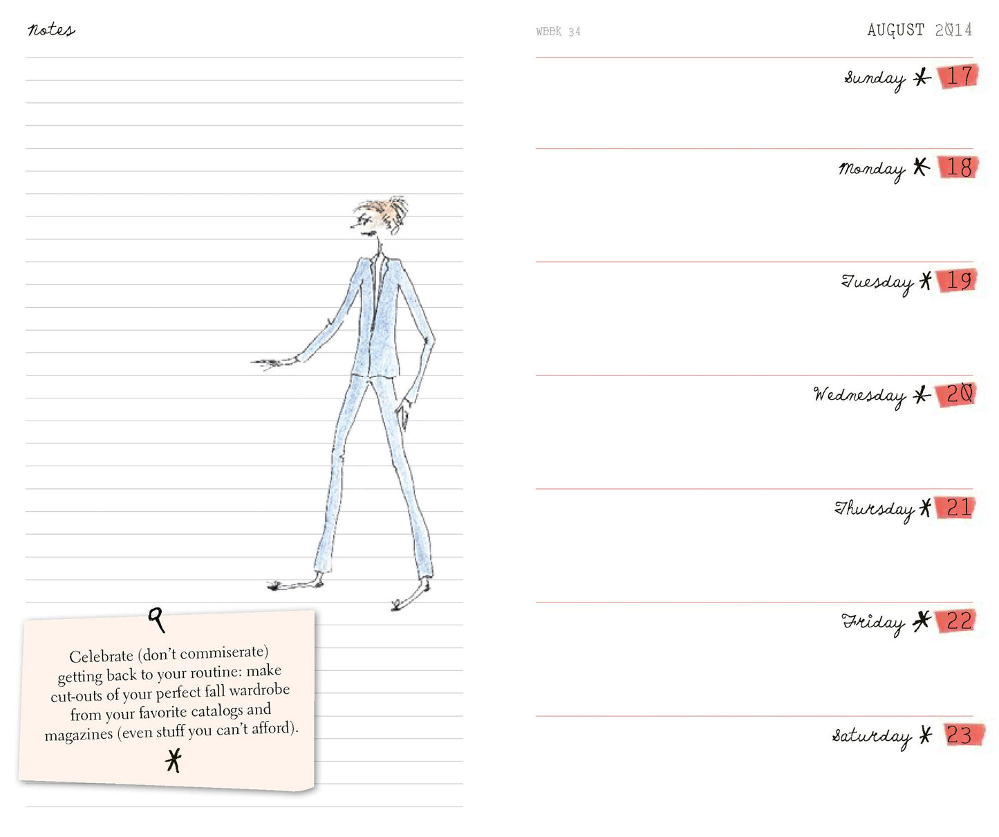 2014 Parisian Chic Weekly Planner