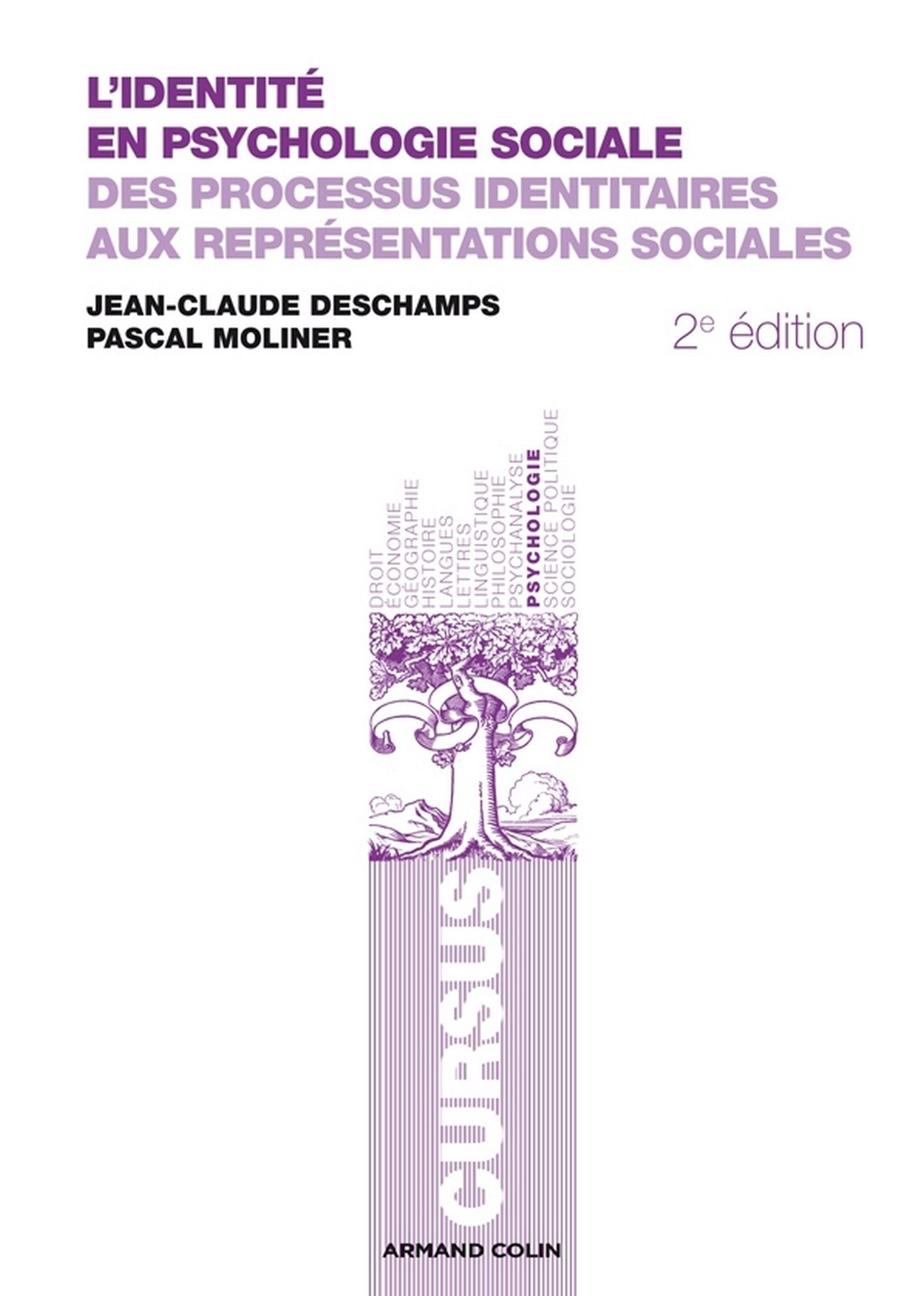 L'identité en psychologie sociale: Des processus identitaires aux représentations sociales