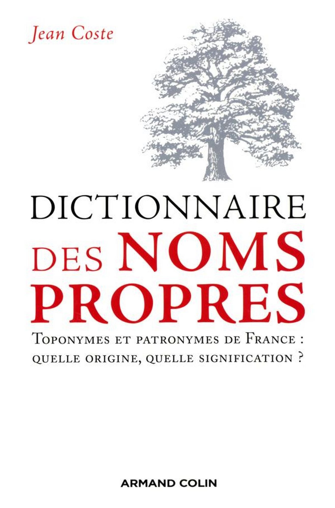 Dictionnaire des noms propres: Toponymes et patronymes de France : quelle origine, quelle signification ?