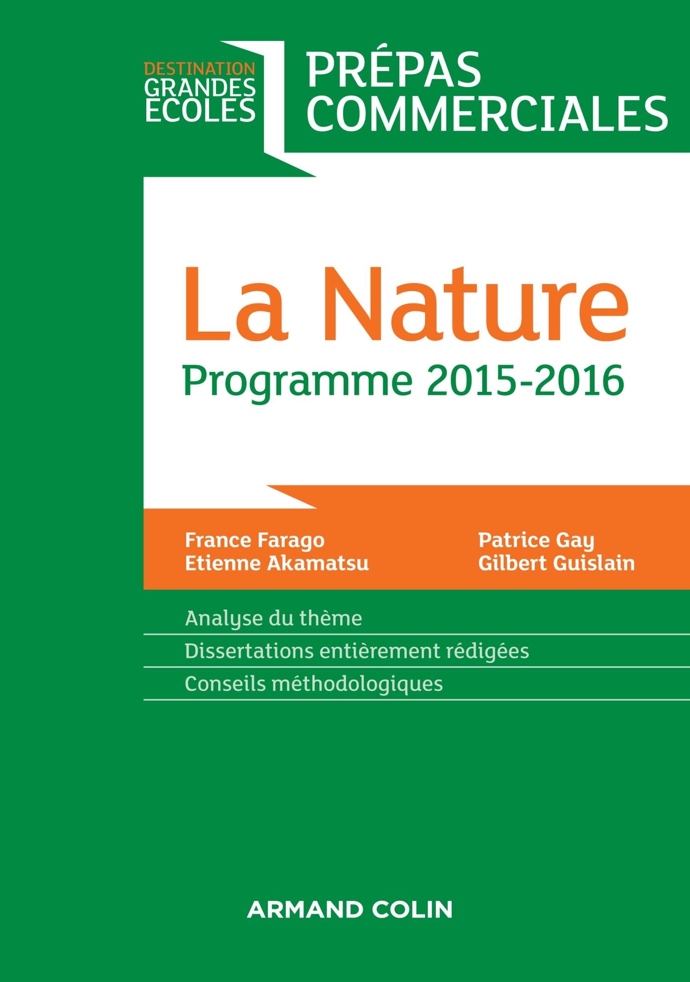 La Nature: Prépas commerciales - Programme 2015-2016