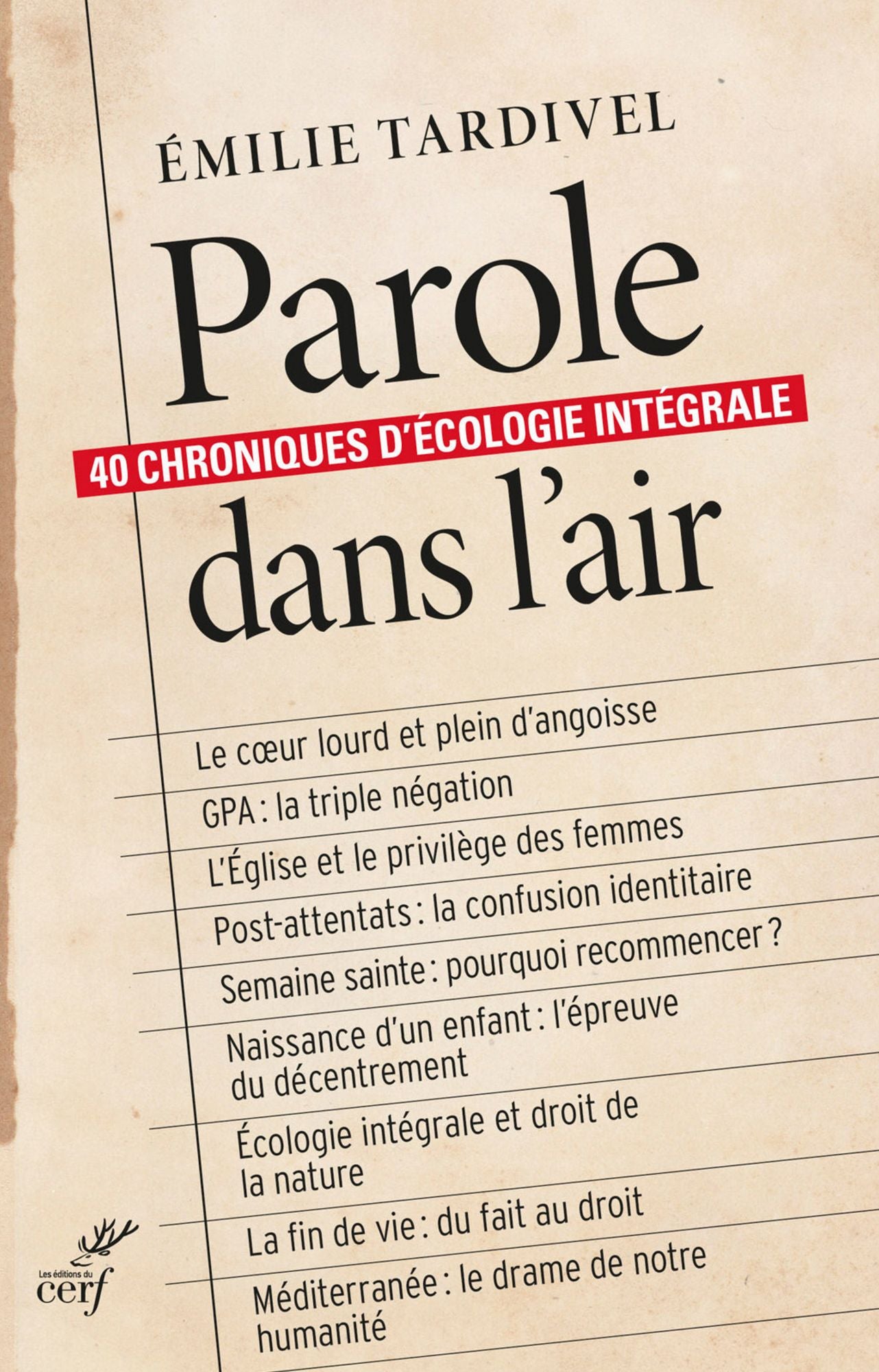 Parole dans l'air: 40 chroniques d'écologie intégrale