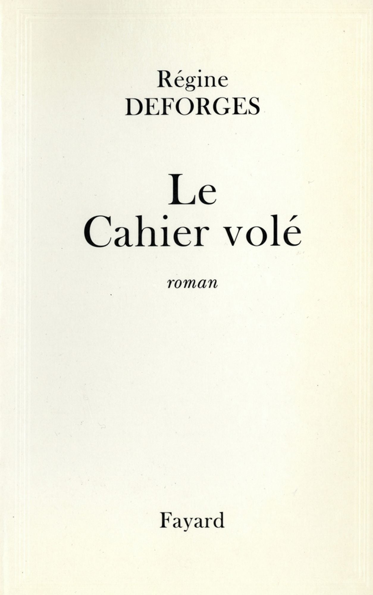 Le Cahier volé: Petite chronique des années 50