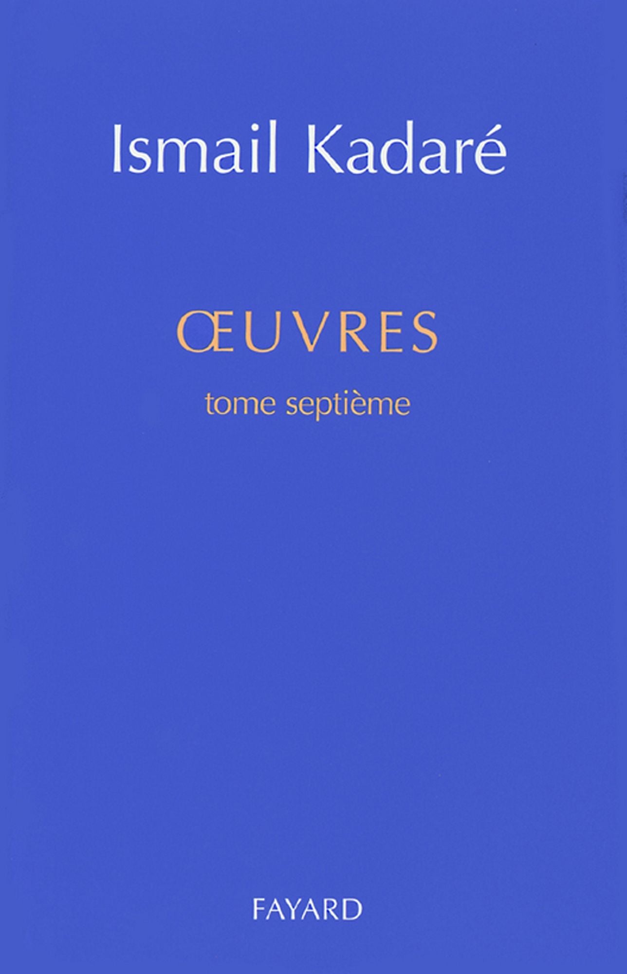 Oeuvres tome septième