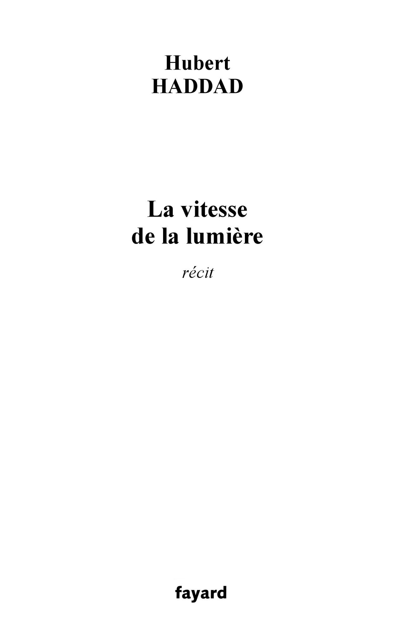 La vitesse de la lumière