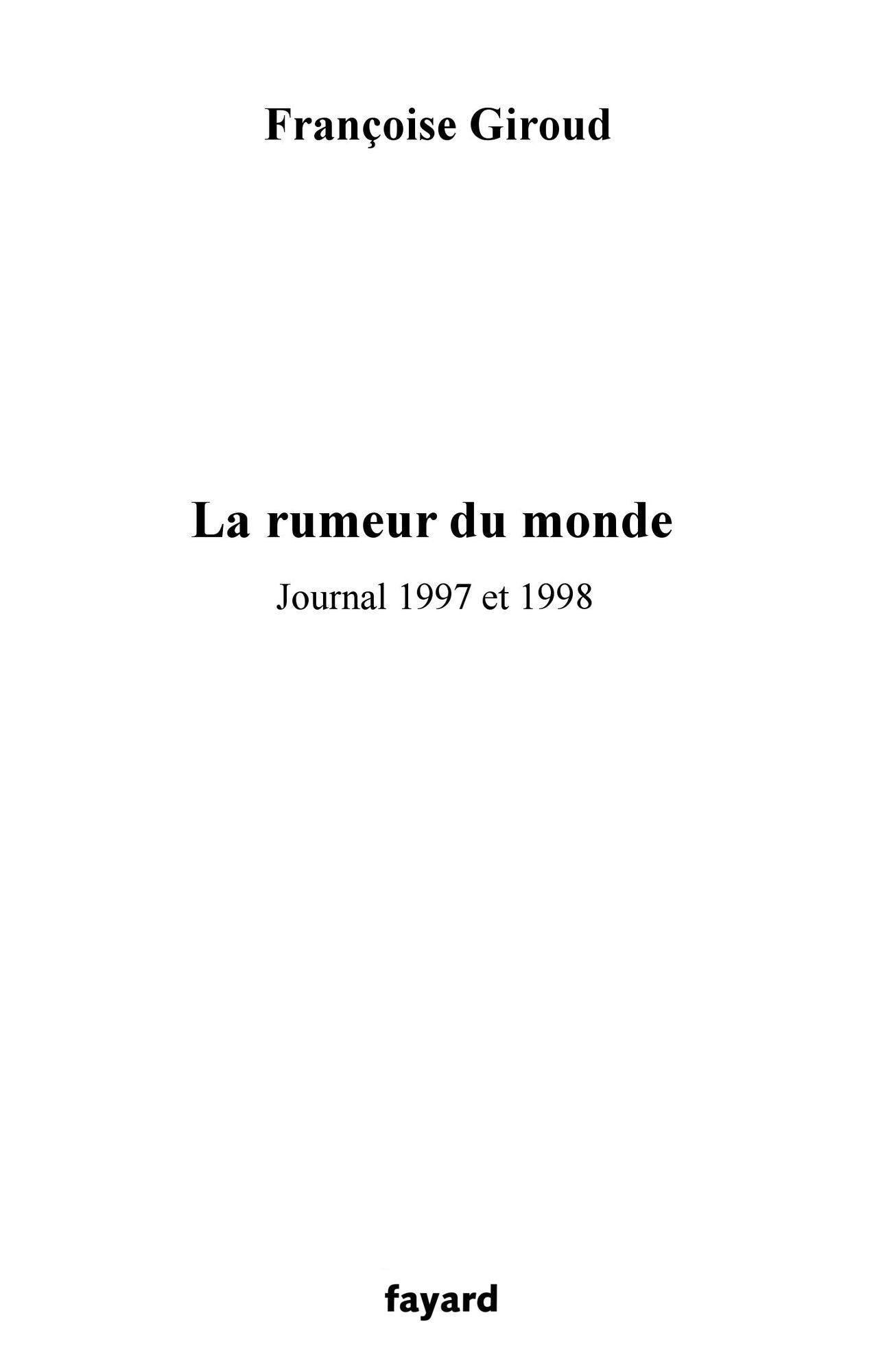 La rumeur du monde