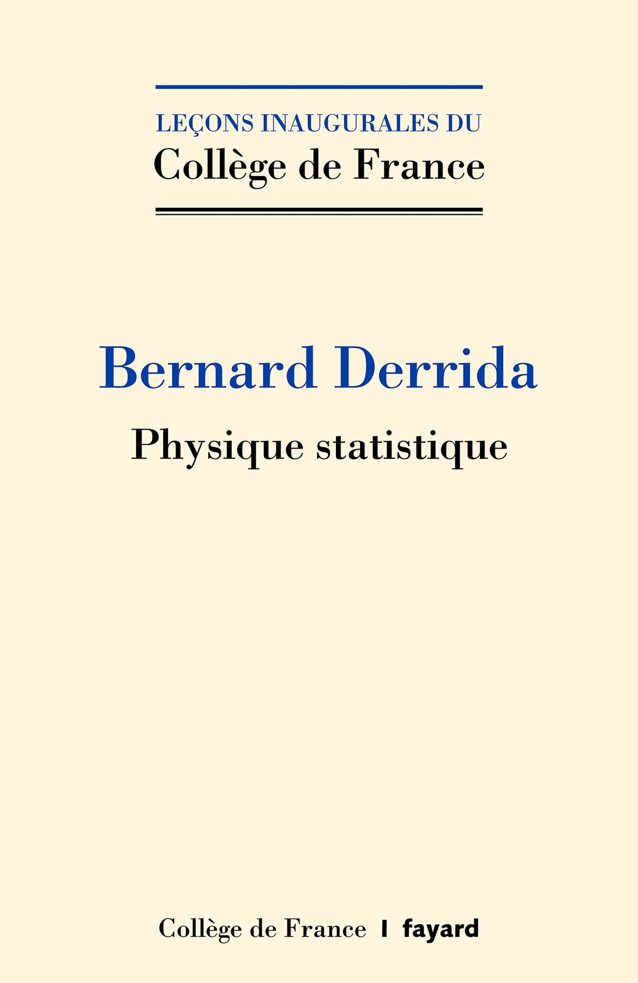 Physique statistique: La flèche du temps et le hasard