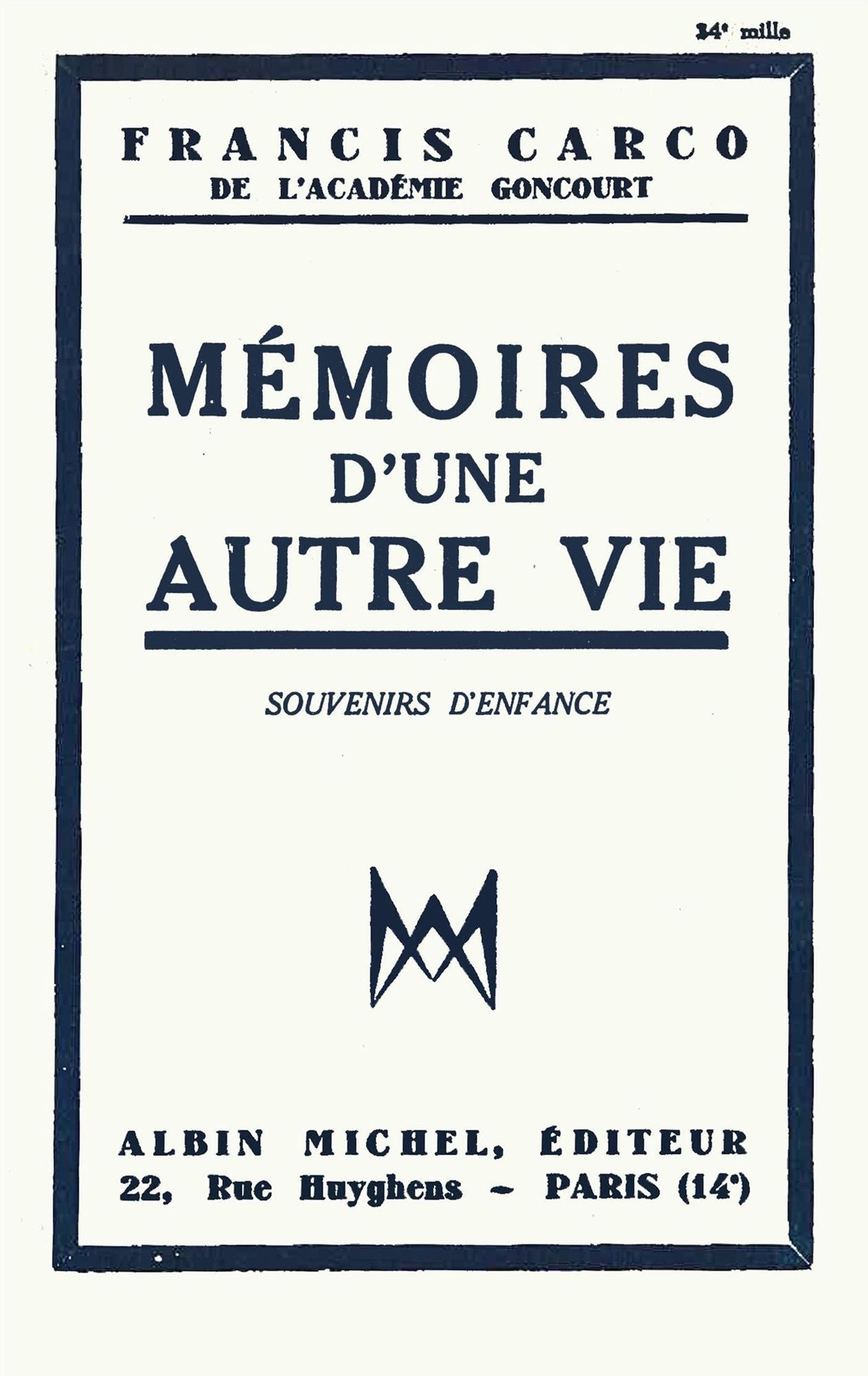 Mémoires d'une autre vie