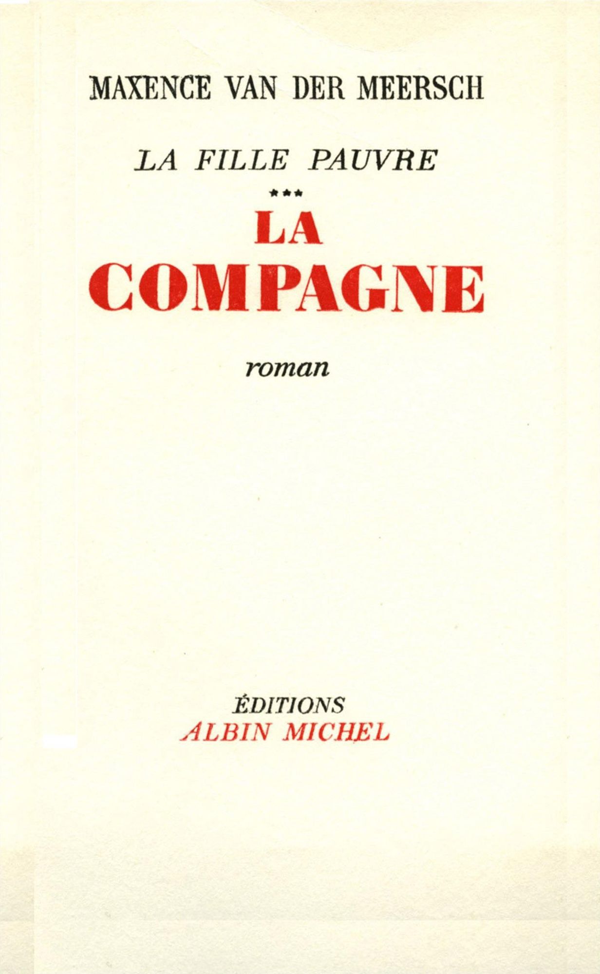 La Compagne: La Fille pauvre - tome 3