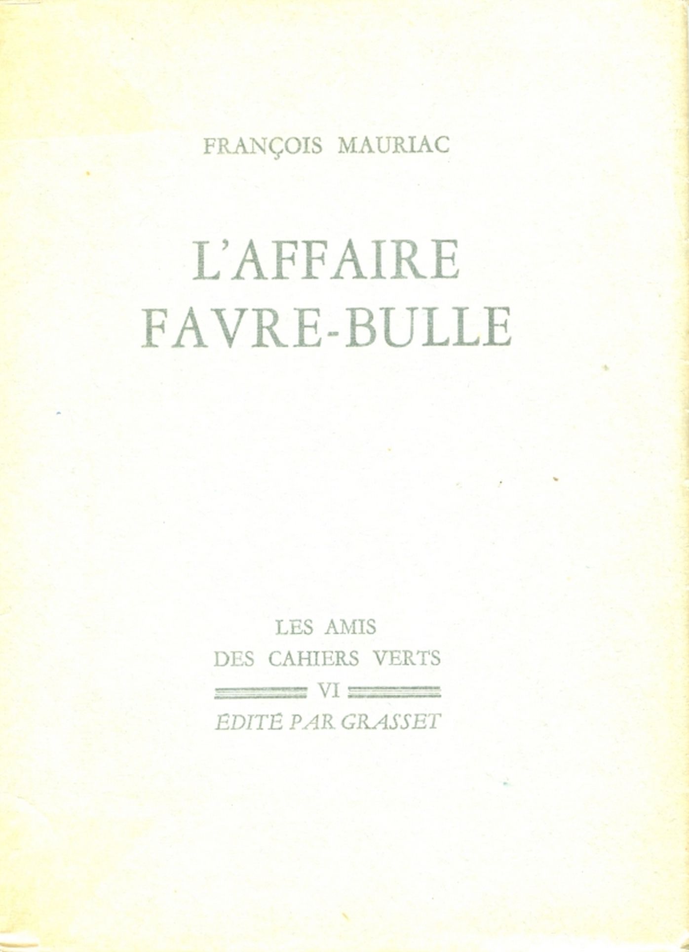 L'affaire Favre-Bulle