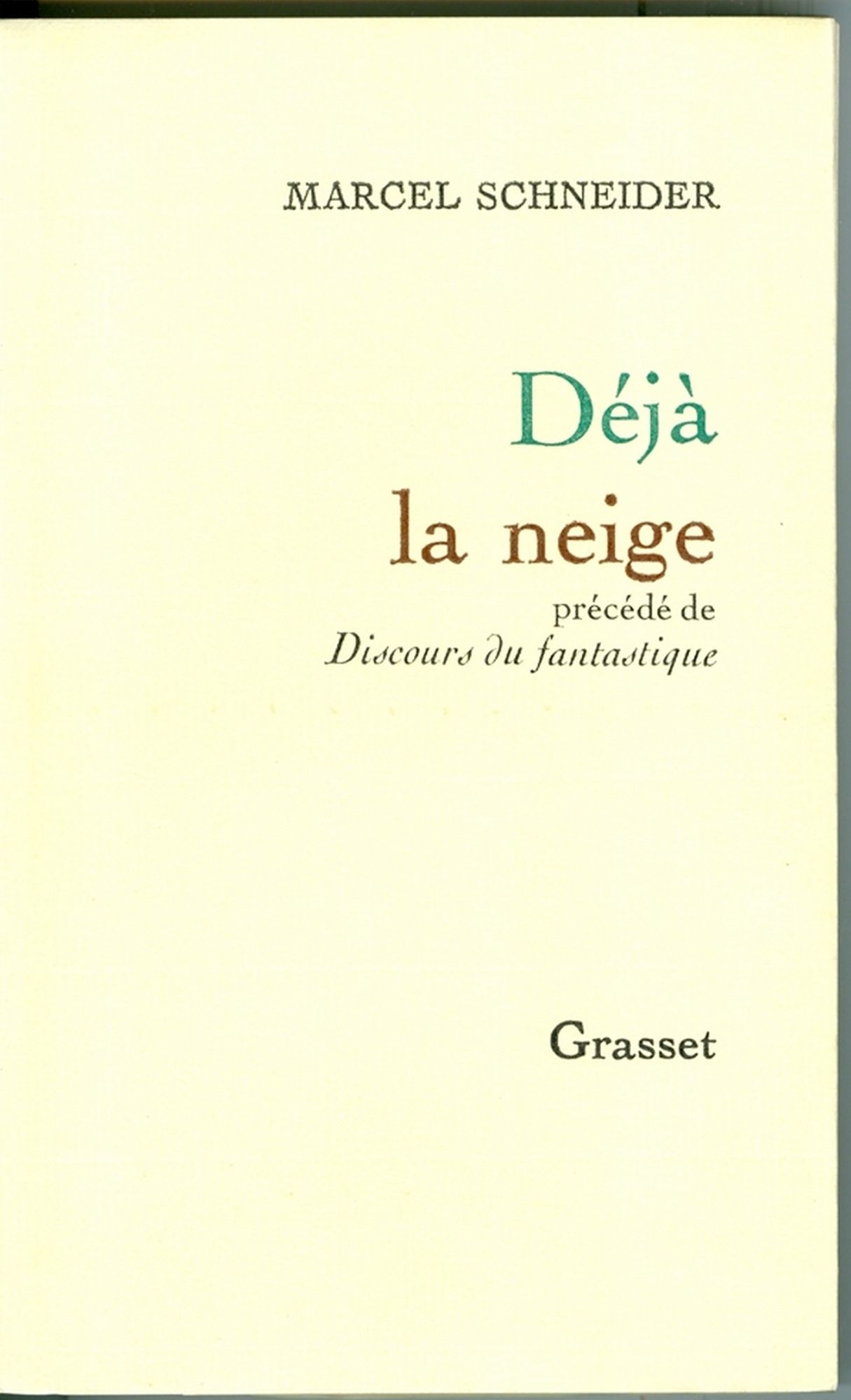 Déjà la neige