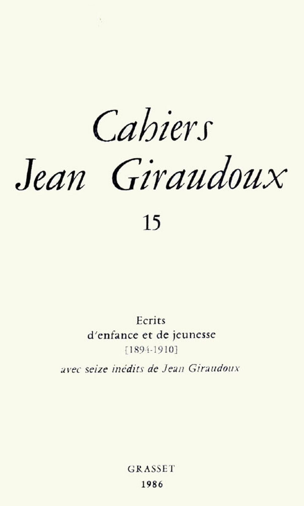 Cahiers numéro 15