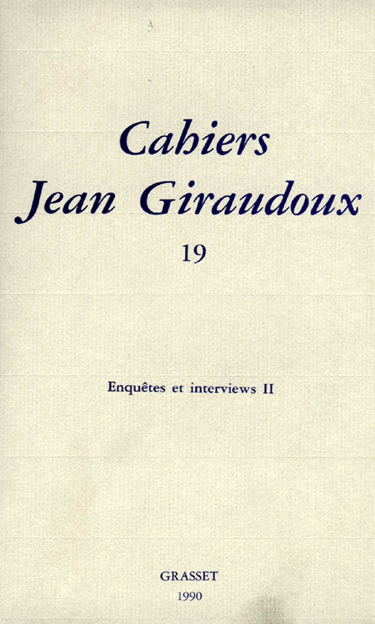 Cahiers numéro 19