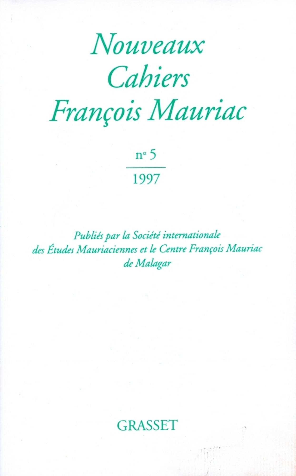 Nouveaux cahiers Francois Mauriac nº05