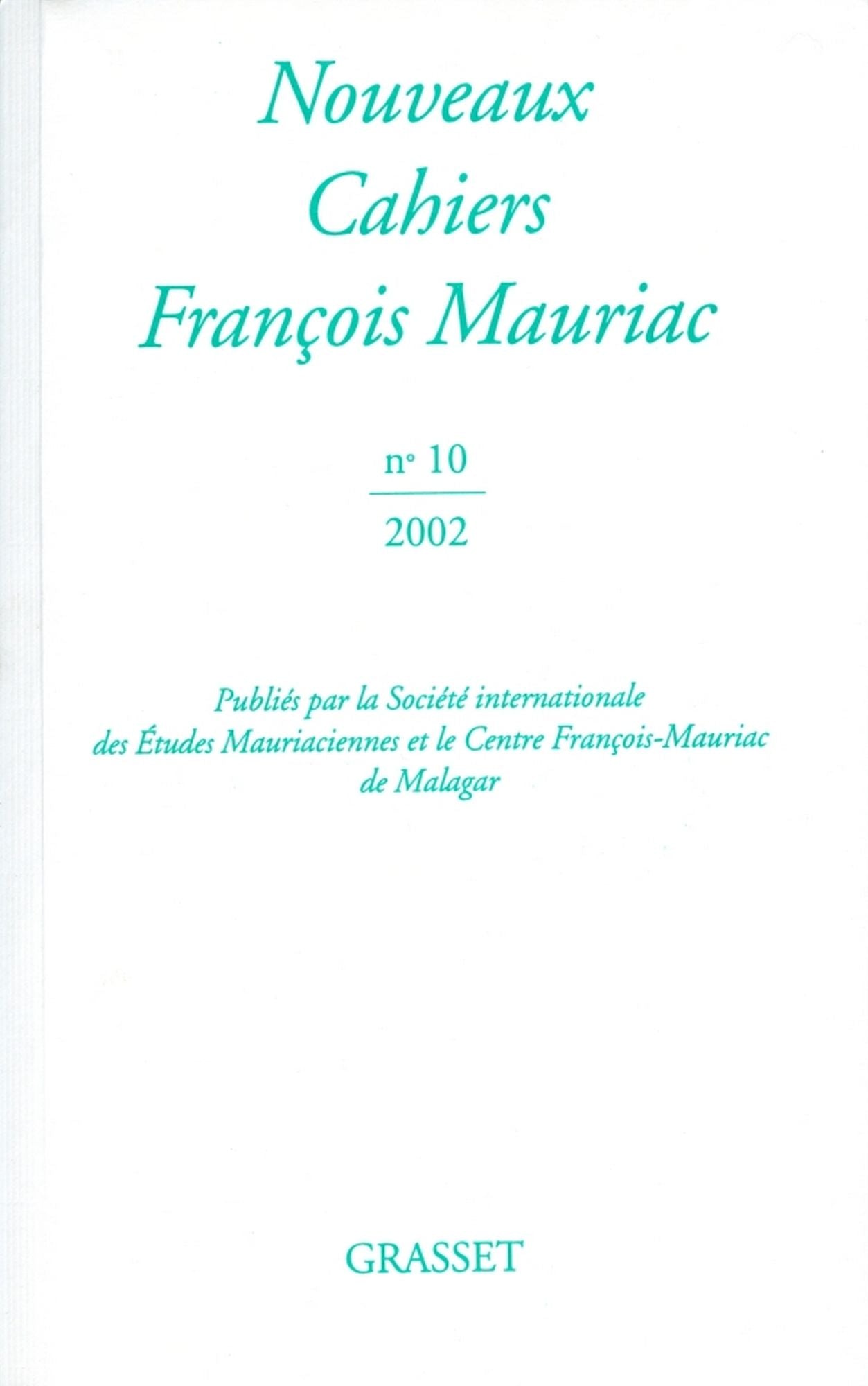 Nouveaux cahiers François Mauriac nº 10