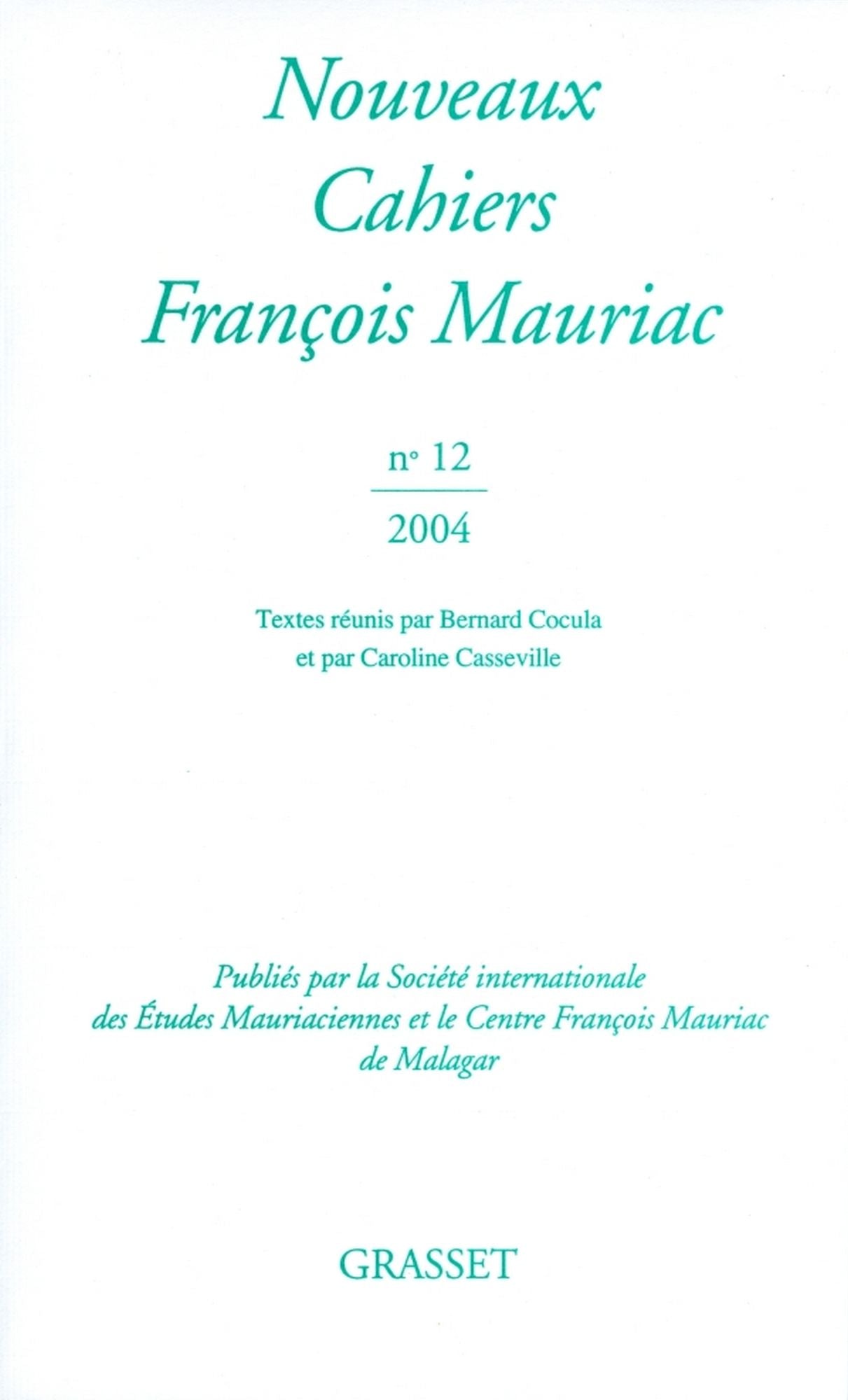 Nouveaux Cahiers François Mauriac Nº12