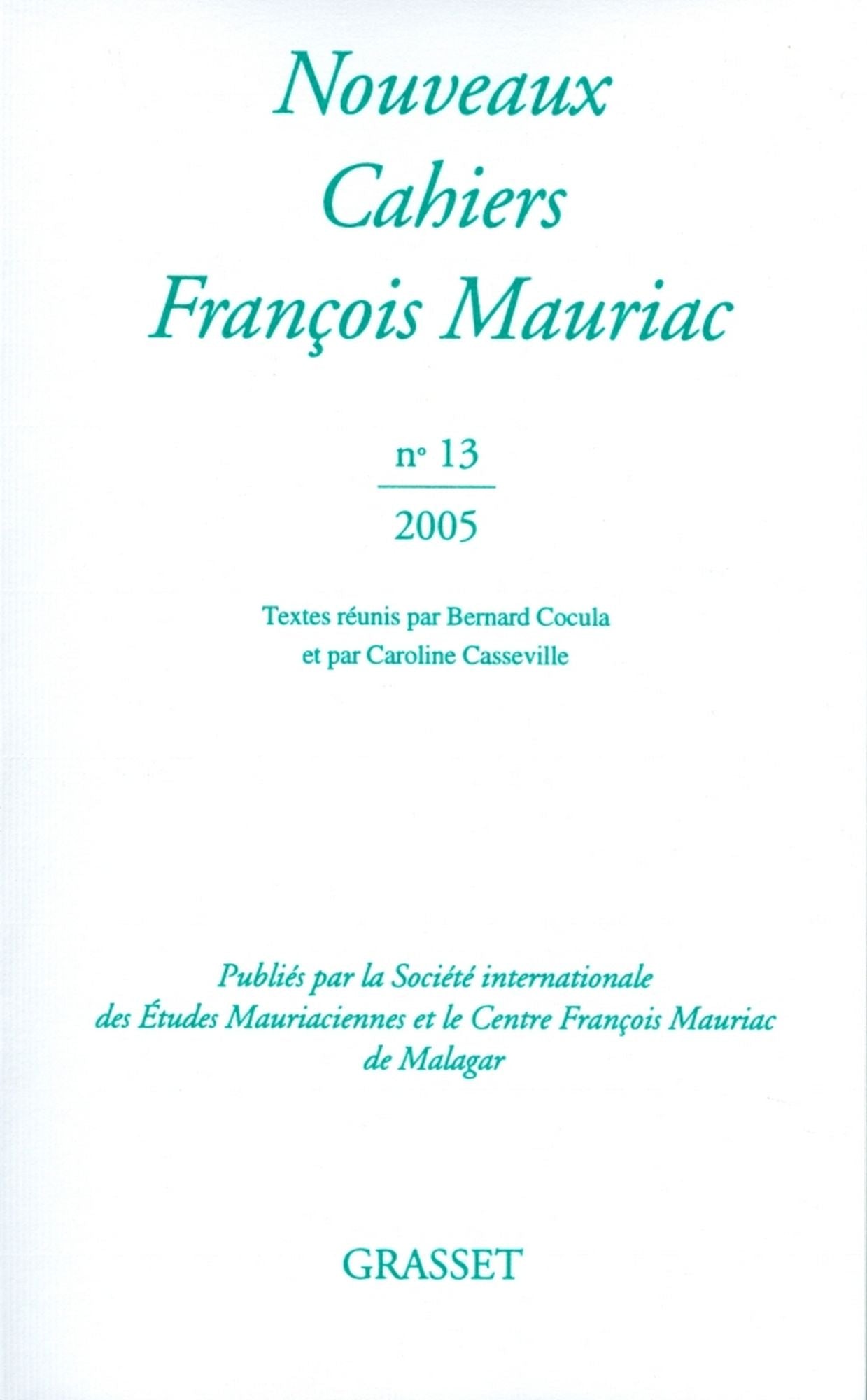 Nouveaux cahiers de François Mauriac Nº13