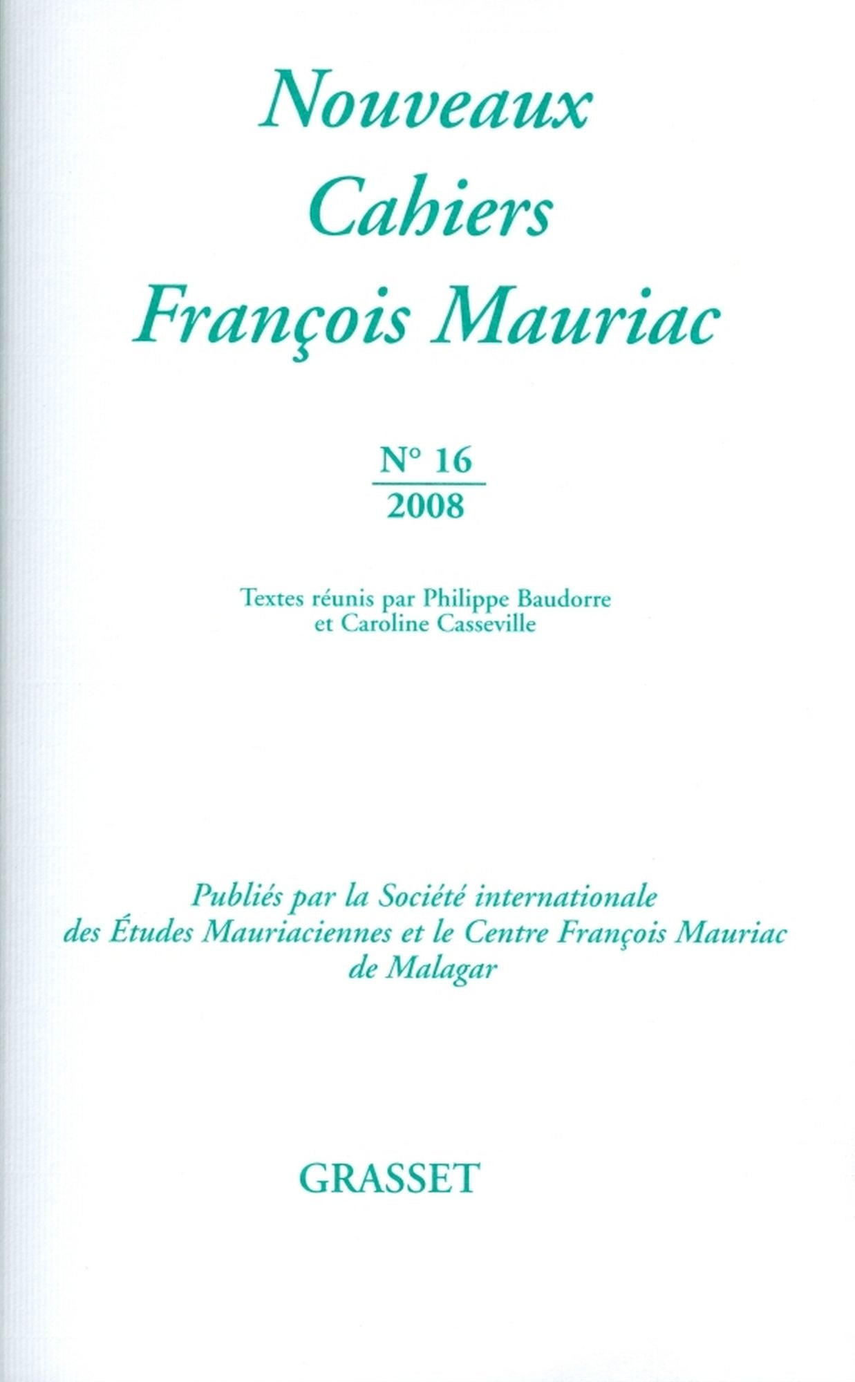Nouveaux cahiers François Mauriac Nº16