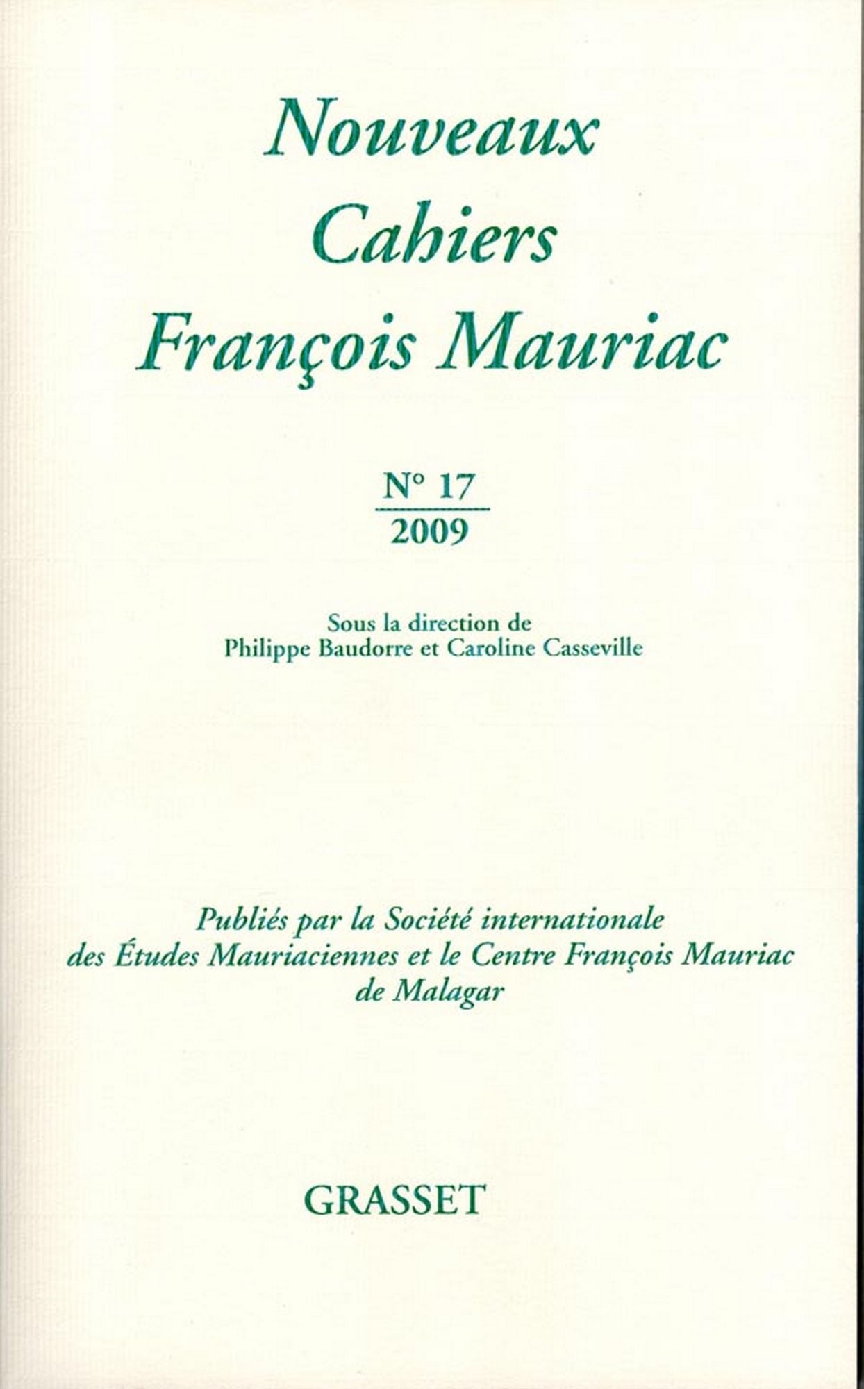 Nouveaux cahiers François Mauriac Nº17