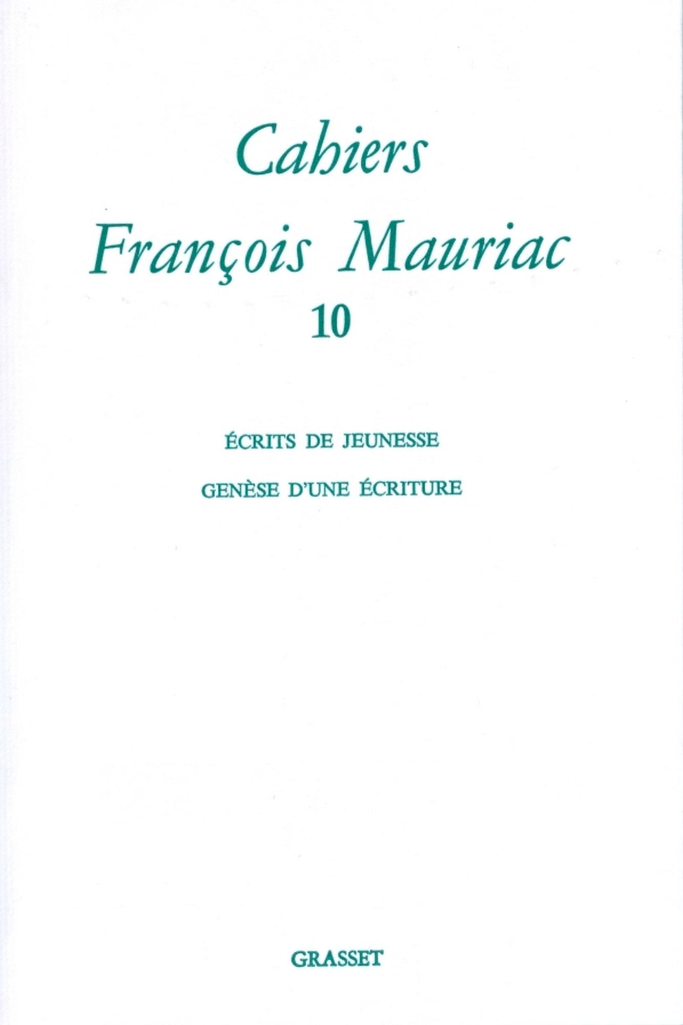 Cahiers numéro 10