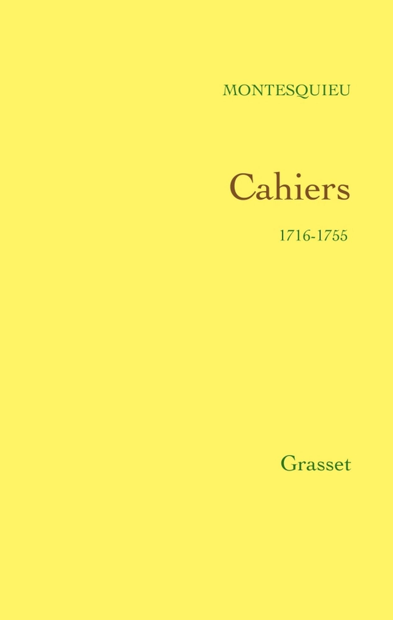 Cahiers: 1716-1755