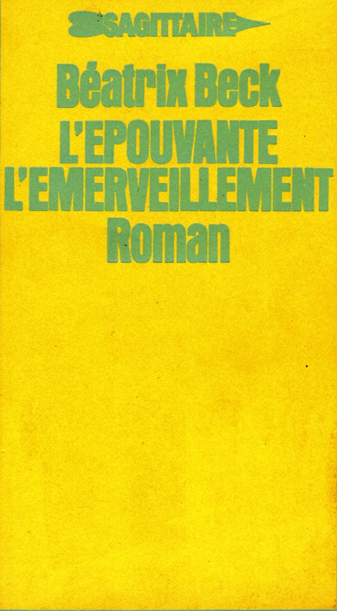 L'épouvante, l'émerveillement