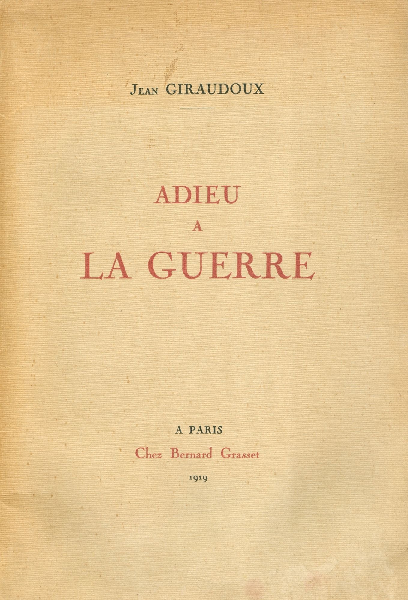 Adieu à la guerre