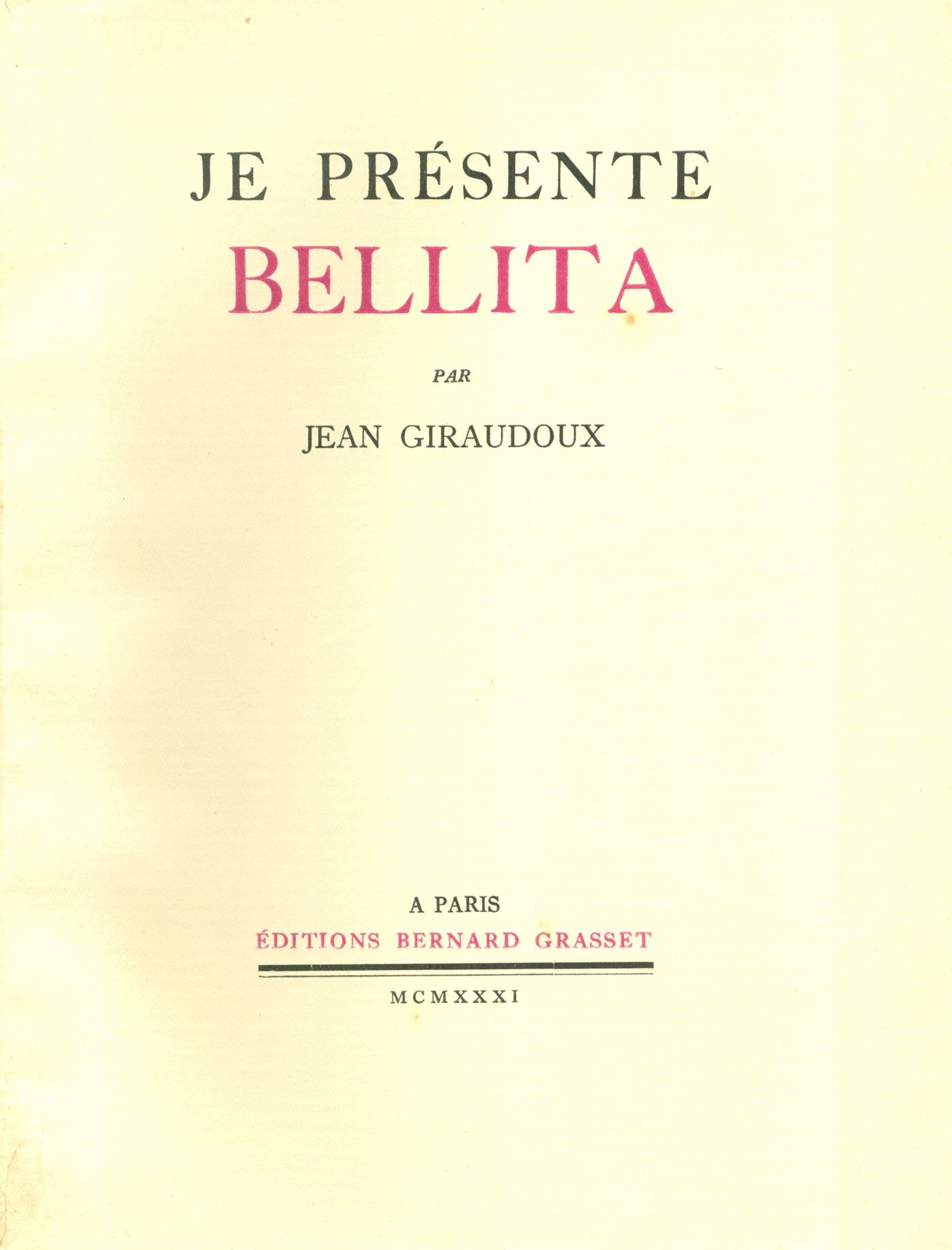 Je présente Bellita